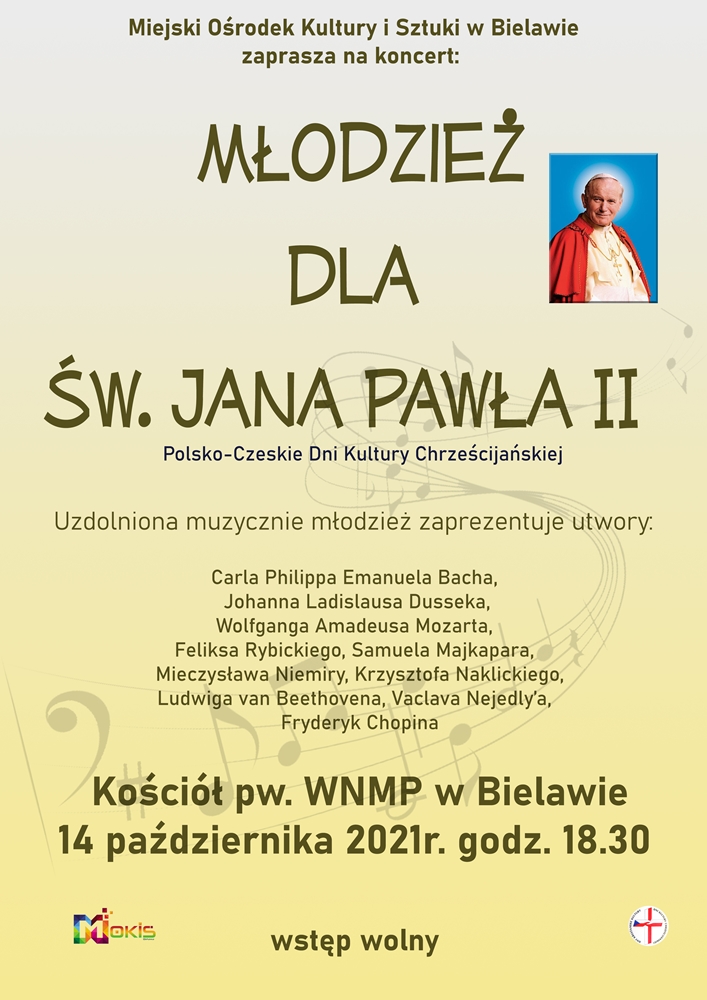Plakat koncertu dla Jana Pawła II