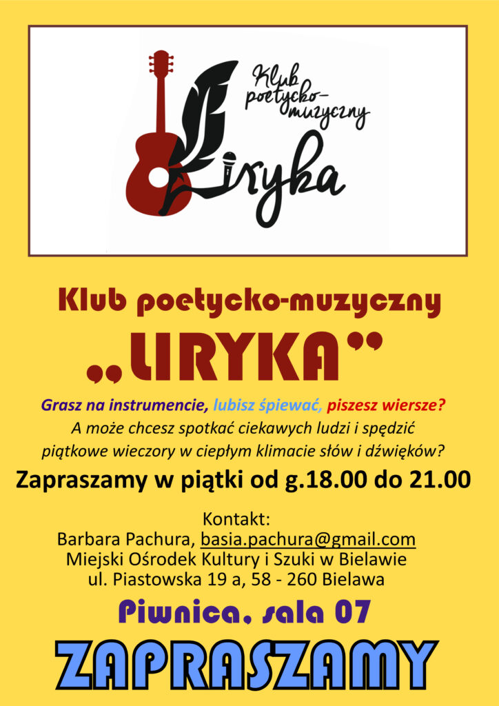 Plakat sekcji LIRYKA
