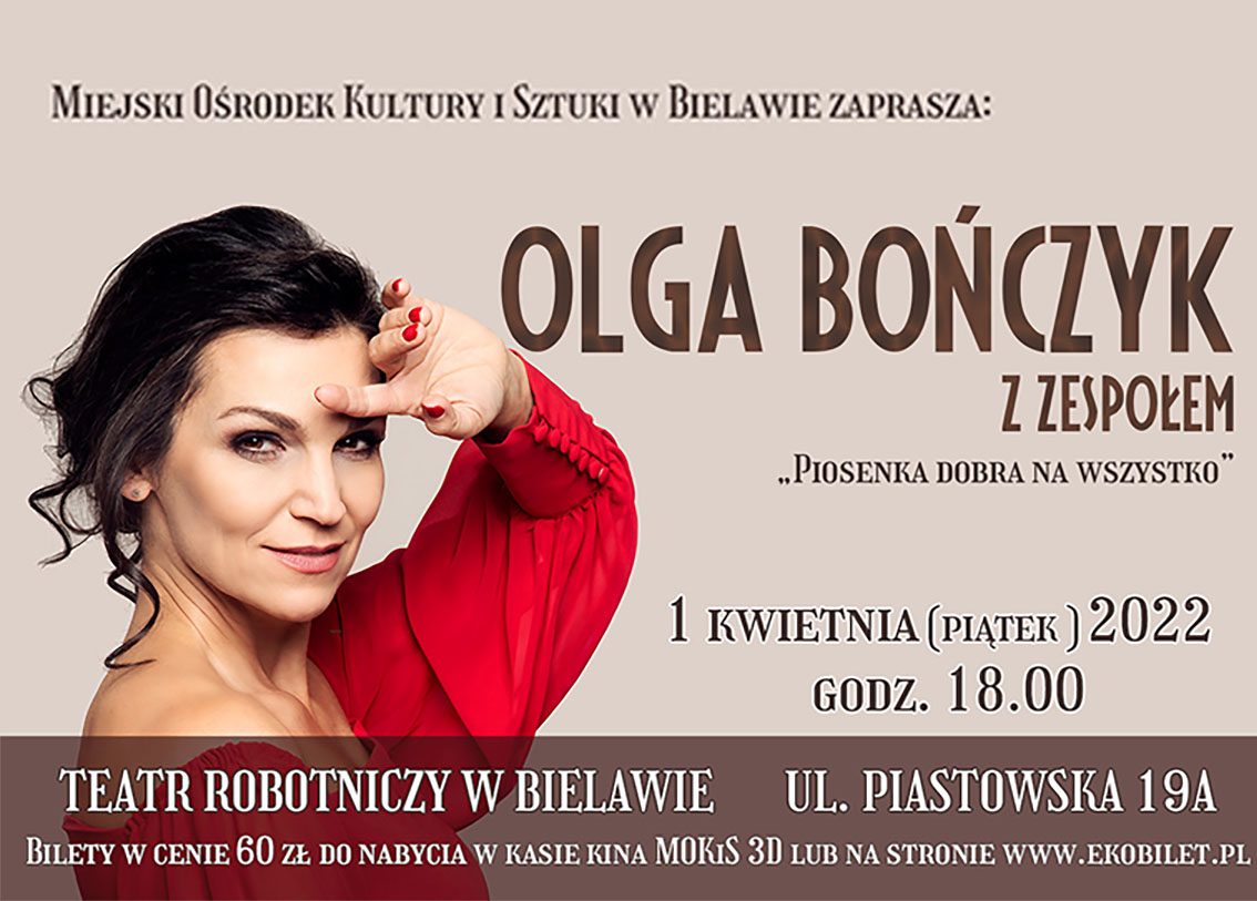Plakat koncertu Olgi Bończyk - miniaturka
