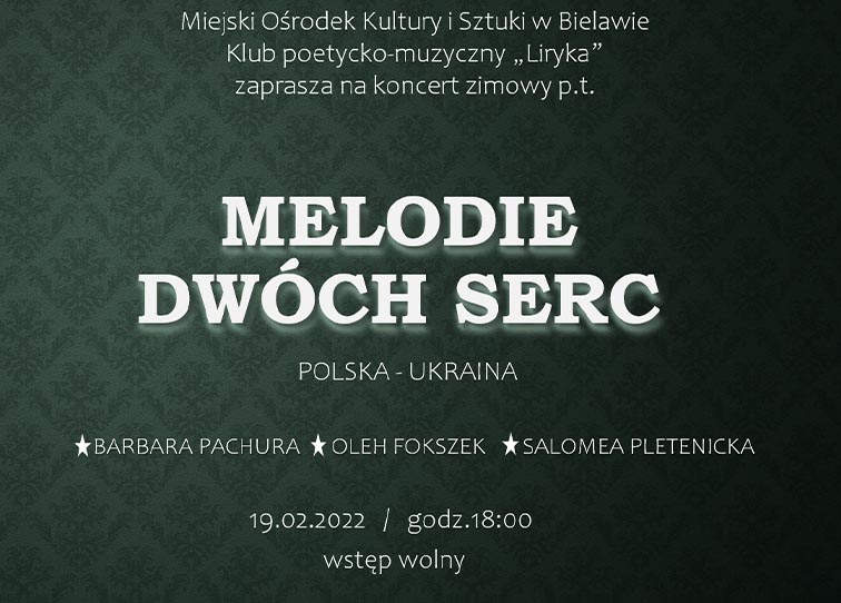 Plakat koncertu MELODIE DWÓCH SERC - miniaturka