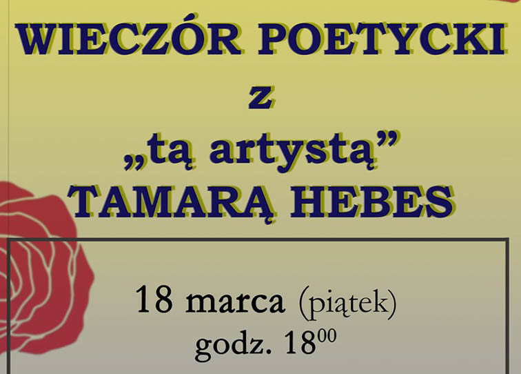 Plakat wieczoru z Tamarą Hebes - miniaturka