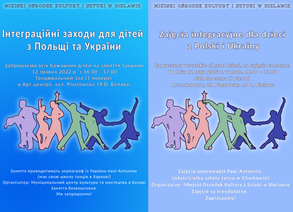 Plakat polsko-ukraińskich zajęć tanecznych