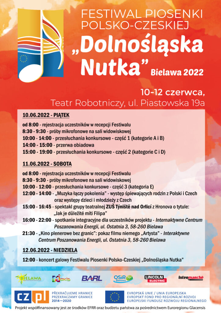 Plakat Festiwalu "Dolnośląska Nutka" 2022