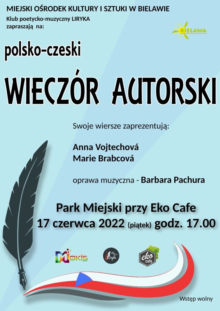 Plakat polsko-czeskiego wieczoru autorskiego
