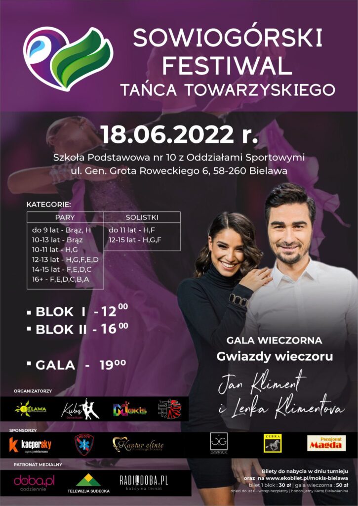 Plakat Sowiogórskiego Festiwalu Tańca Towarzyskiego