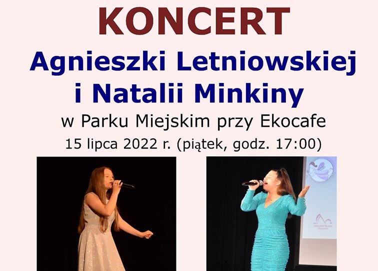 Plakat koncertu Agnieszki Letniowskiej i Natalii Minkiny - miniaturka