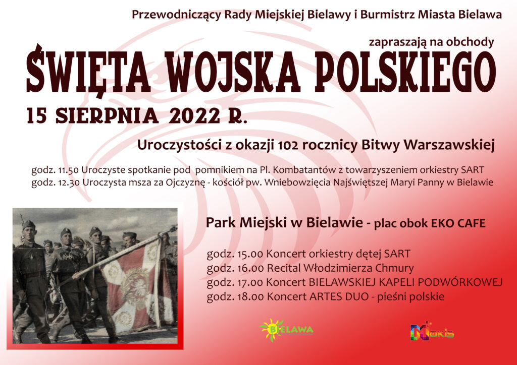 Plakat obchodów Święta Wojska Polskiego
