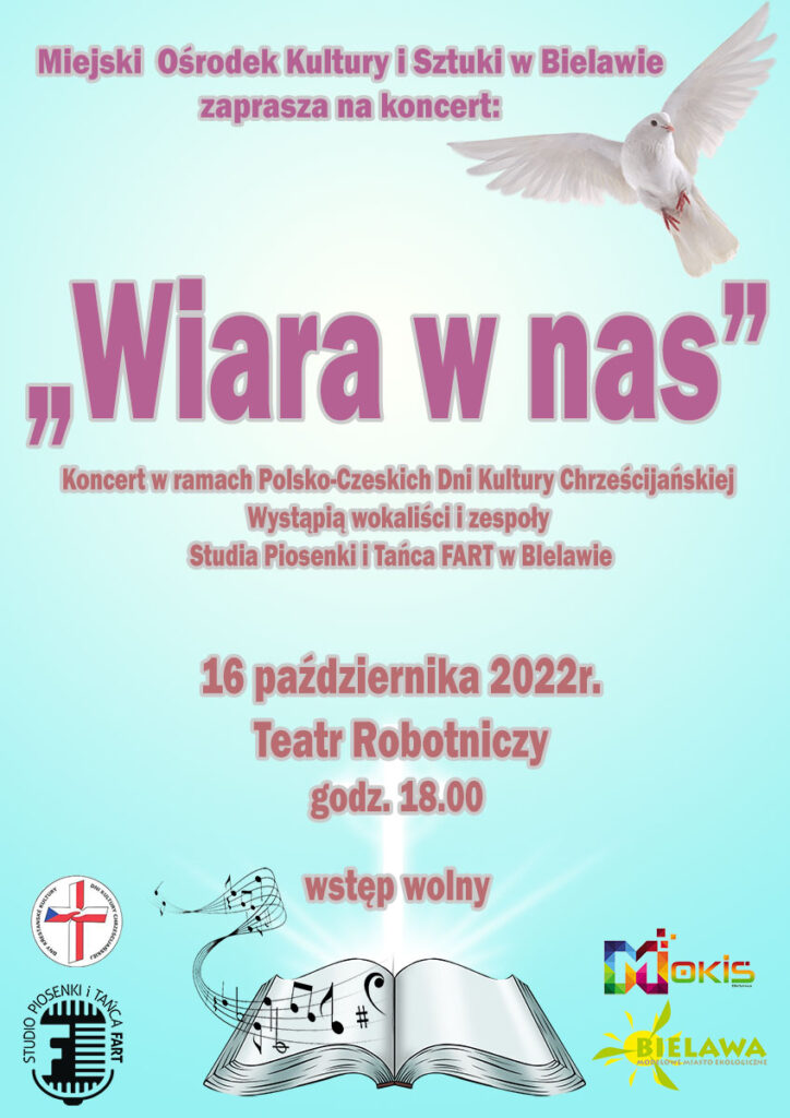 Plakat koncertu "Wiara w nas"