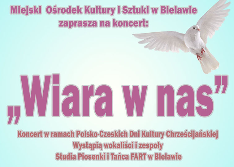 Plakat koncertu "Wiara w nas" - miniaturka