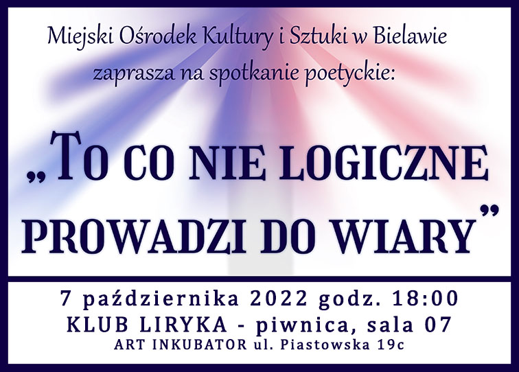 Plakat spotkania poetyckiego w ramach Polsko-Czeskich Dni Kultury Chrześcijańskiej - miniaturka