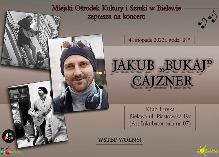 Plakat koncertu Jakuba "Bukaja" Cajznera - miniaturka
