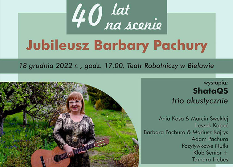 Plakat koncertu jubileuszowego Barbary Pachury - miniaturka
