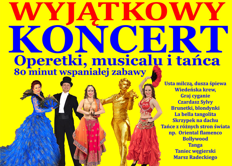 Plakat koncertu operetki, musicalu i tańca - miniaturka