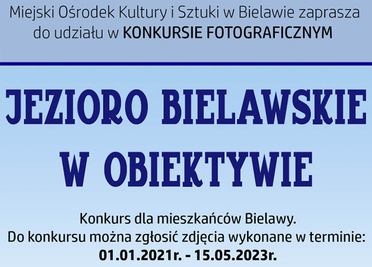 Plakat konkursu fotograficznego "Jezioro Bielawskie w obiektywie" - miniaturka