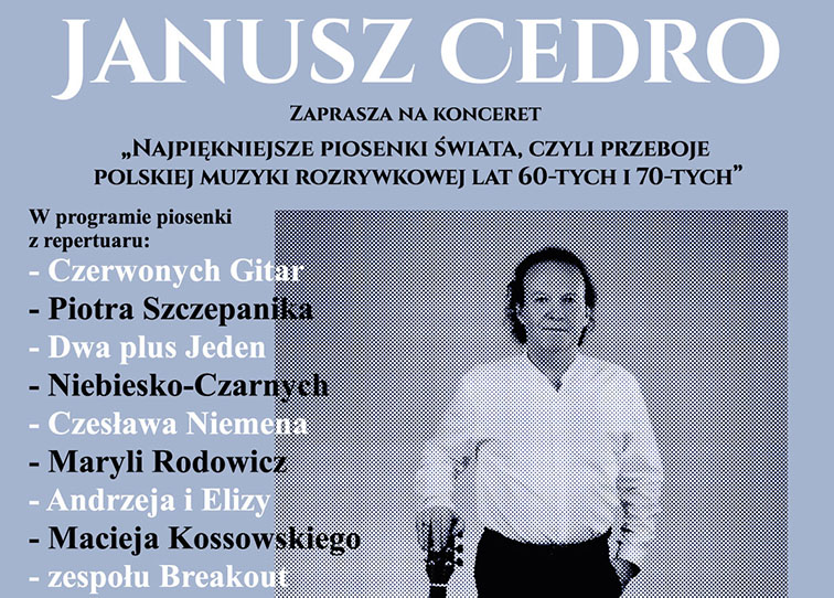 Plakat koncertu Janusza Cedro - miniaturka