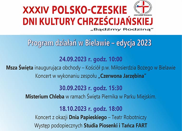 Plakat Polsko-Czeskich Dni Kultury Chrześcijańskiej - miniaturka