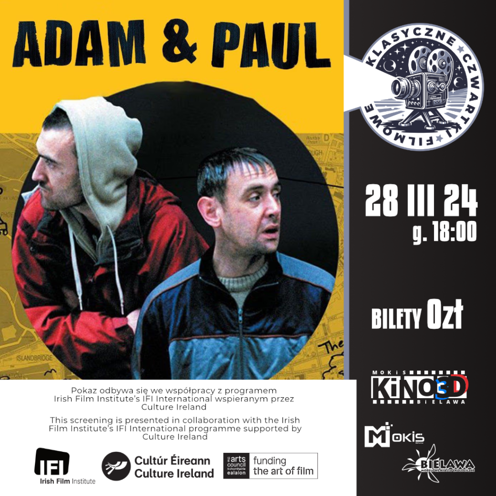 Plakat projekcji filmu “Adam & Paul”