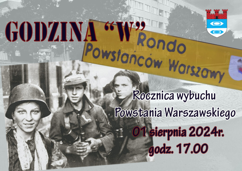 Plakat uczczenia rocznicy powstania warszawskiego 2024