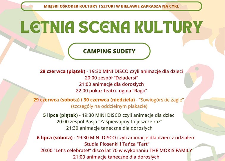 Plakat Letniej Sceny Kultury na miesiąc lipiec - miniaturka