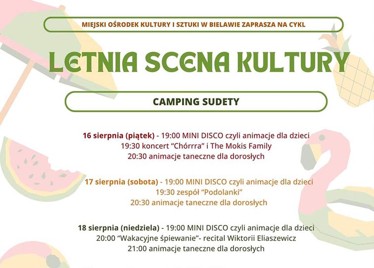 Plakat Letniej Sceny Kultury na miesiąc sierpień - miniaturka