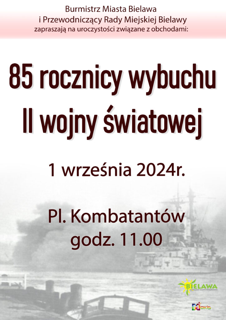 Plakat obchodów rocznicy wybuchu II wojny światowej 2024