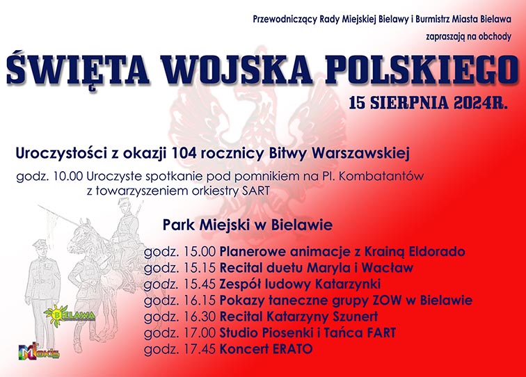 Plakat obchodów Święta Wojska Polskiego 2024 - miniaturka