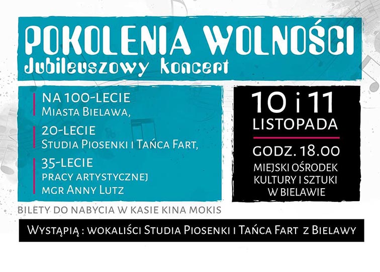 Plakat koncertu “Pokolenia wolności” - miniaturka