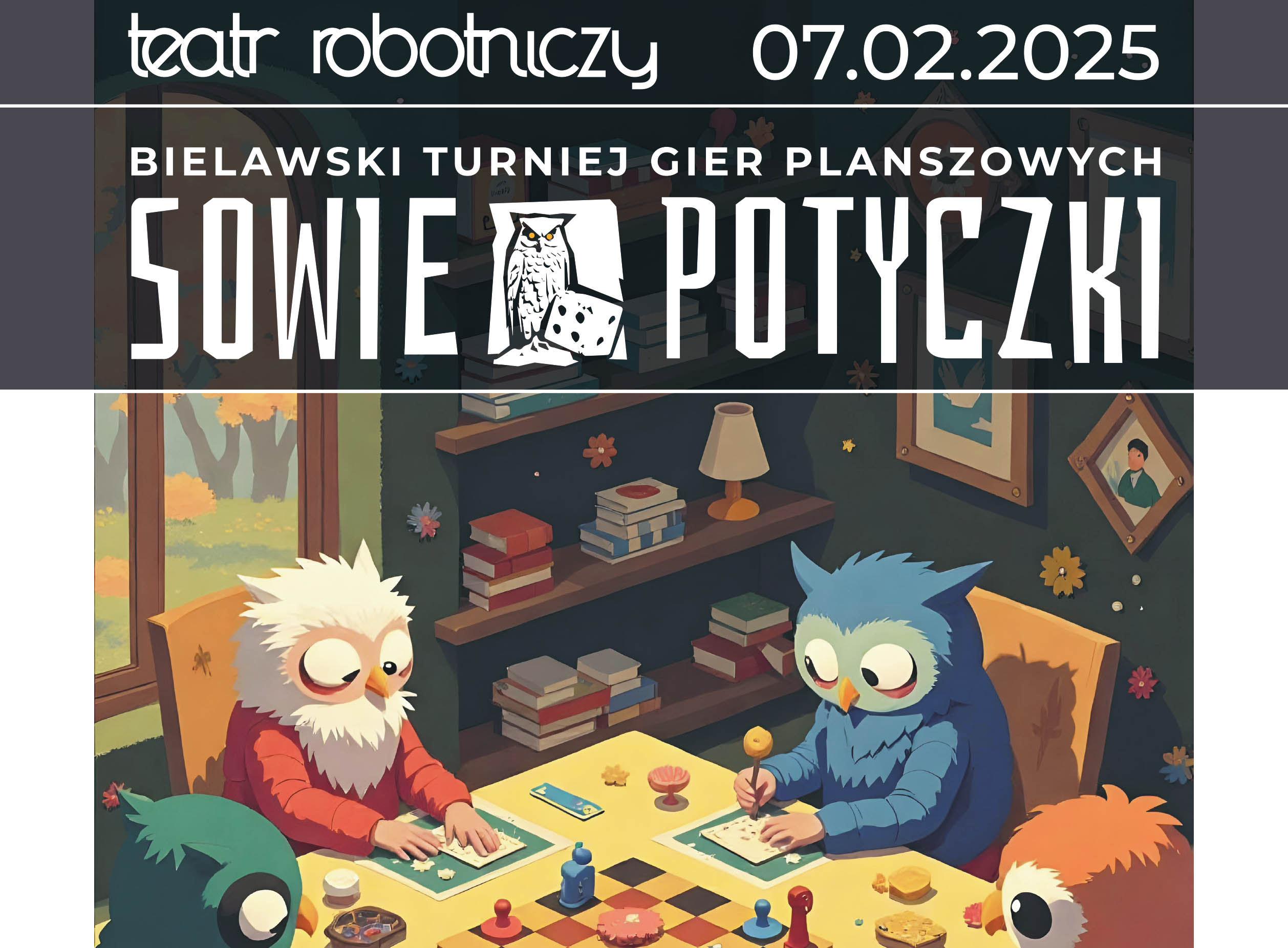 Plakat II Bielawskiego Turnieju Gier Planszowych “Sowie potyczki” - miniaturka