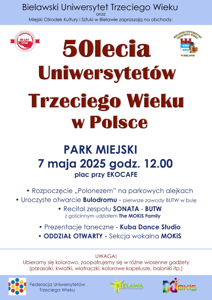 Plakat 50-lecia UTW