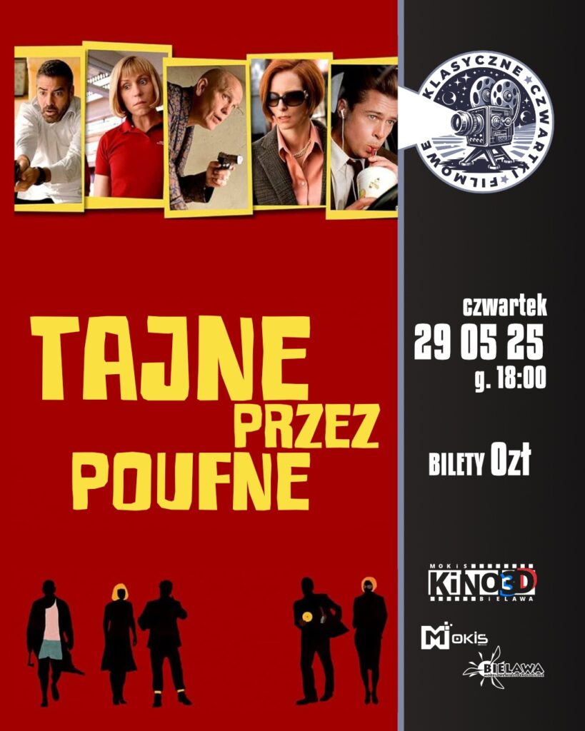 Plakat projekcji filmu “Tajne przez poufne”