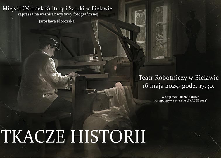 Plakat wernisażu "Tkacze historii" - miniaturka