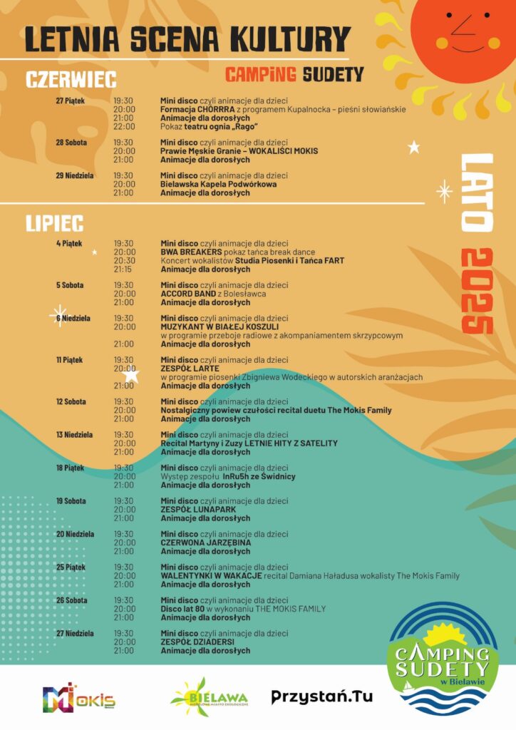 Plakat Letniej Sceny Kultury na miesiąc lipiec