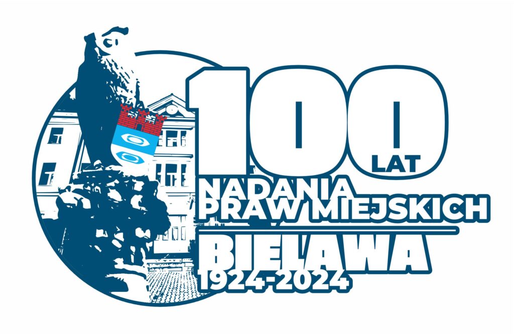 Logo obchodów 100-lecia nadania praw miejskich Bielawie